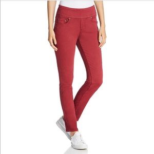 Red High Rise Slim Fit Ankle Length Jag Jeans